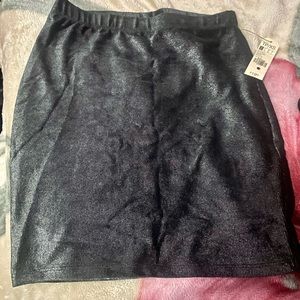 Metallic Shiny body con mini skirt